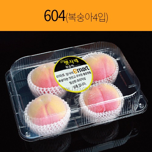 과일용기 604 복숭아4입(200개)