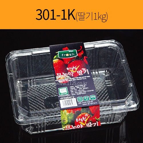 과일용기 301-1K 딸기1kg(250개)