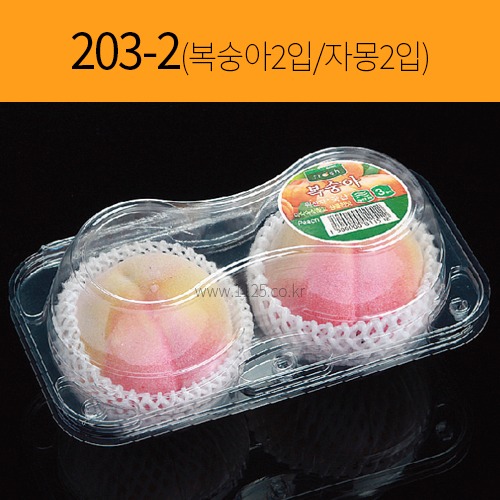 과일용기 203-2 복숭아2입(500개)